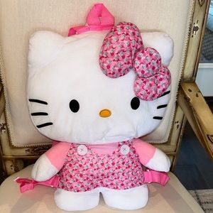 ✨NWT✨ Hello Kitty Plush Pink Dress & Bow Backpack with Pink Straps